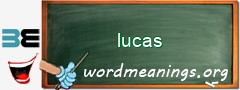 WordMeaning blackboard for lucas